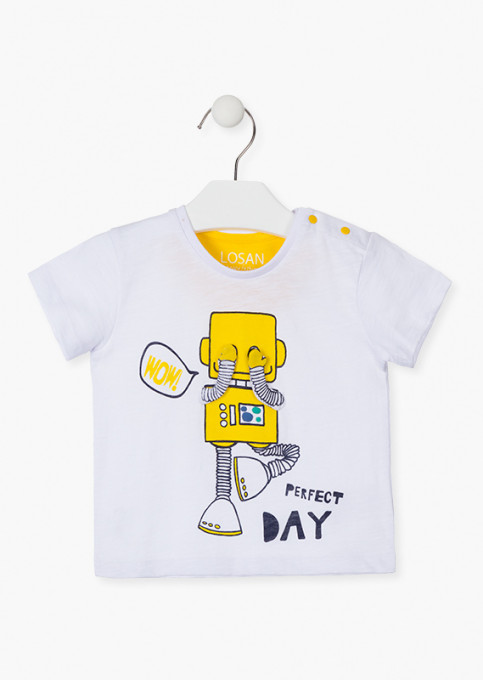Tricou maneca scurta bebe baiat \perfect day\ Losan