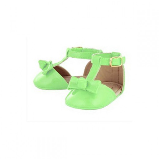 Pantofior bebe fete cu fundita lac, verde , Mayoral