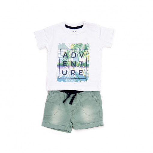 Compleu baiat vara, tricou si pantalon scurt, \adventure\ Babybol