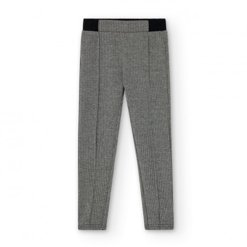 Pantalon fete tip colant, strech, model zig zag, Boboli