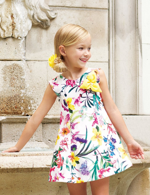 Rochie eleganta fete , imprimeu floral, Abel&Lula