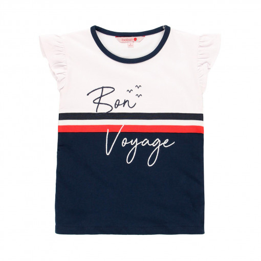 Tricou fete 6-16 ani , maneca scurta, bon voyage,Boboli