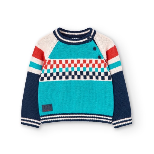 Pulover tricot copii, multicolor, brand Boboli