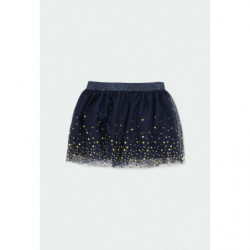 Fusta tulle albastra cu paiete multicolore, Boboli