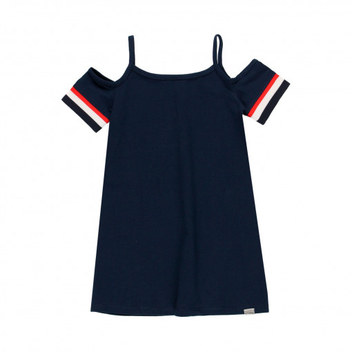 Rochie cu bretele bumbac, navy, Boboli