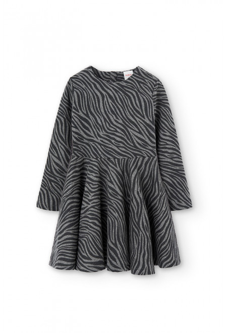 Rochie fete animal print, gri, Boboli