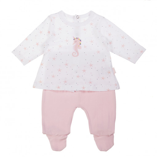 Set bebe fetita , bluza si pantalon cu botosel, Babybol