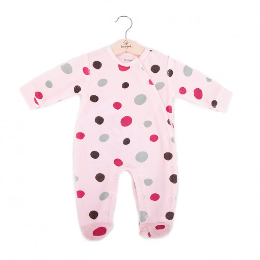 Salopeta bebe fetita roz cu buline , Babybol