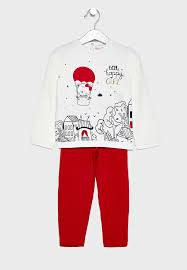 Set fetite bluza print happy girl si colant rosu , Babybol
