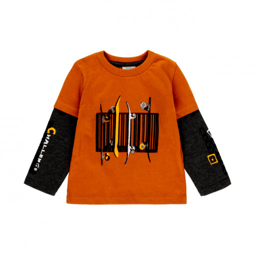Tricou baiat maneca lunga, aspect dublu, Boboli
