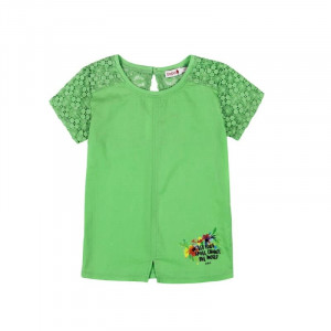 Tricou maneca scurta cu broderie Boboli verde - Img 1