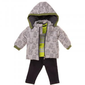 Babybol Set 3 piese baiat, gri - Img 1