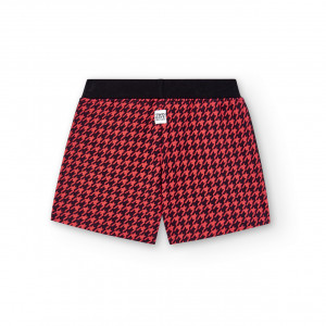 Fusta pantalon fete 4-16 ani, tricot, model gemetric, roz/negru, Boboli - Img 2