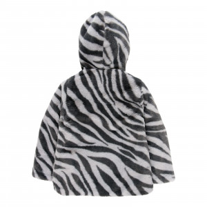 Geaca fete reversibila cu blanita, animal print, Boboli - Img 8