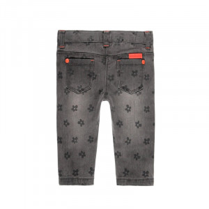 Pantalon jeans fete gri , imprimeu flori, Boboli - Img 2