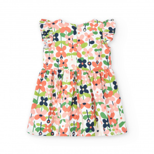 Rochie fetite bubac satin, imprimeu floral, Boboli - Img 2