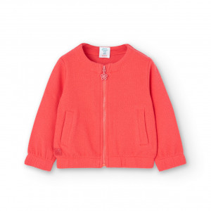 Jacheta fetite tricot, rosie, Boboli - Img 1