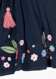 Fusta cu flori brodate, navy, 7028 - Img 3