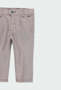 Pantaloni eleganti din in bebe baiat, gri, Boboli - Img 3