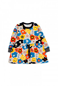 Rochie bumbac cu imprimeu floral, multicolor, Boboli - Img 2