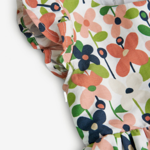 Rochie fetite bubac satin, imprimeu floral, Boboli - Img 4