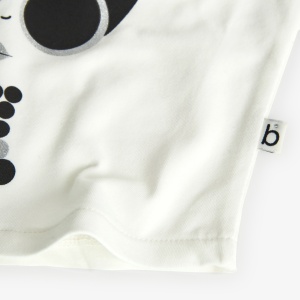 Tricou fete CHIC, ornat cu perle la guler, alb, Boboli - Img 4