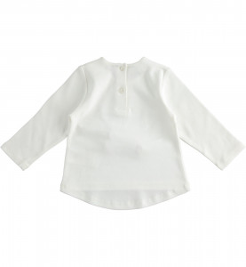 Tricou maneca lunga fetite, R camuflaj, flori grena, iDO - Img 2