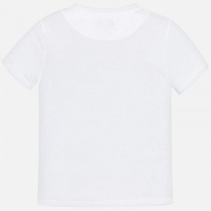 Tricou maneca scurta baiat 8-18 ani Mayoral, alb - Img 3