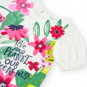 Rochie fetita maneca scurta, imprimeu floral, Boboli - Img 3