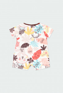 Salopeta bebe 0-24luni , animal print, bumbac organic , Boboli - Img 2