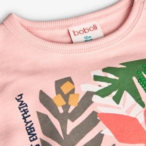 Compleu fete 2 piese, bluza maneca lunga si blugi evazati, brand Boboli - Img 7