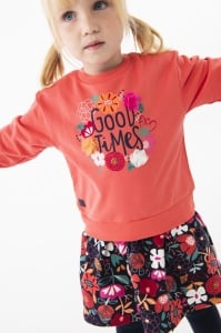 Rochie fetite 1-8 ani, bumbac better cotton, aplicatii florale, brand Boboli - Img 1