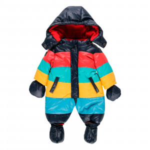 Salopeta zapada thermo bebe , gluga, manusi si botosei detasabili, Boboli - Img 5