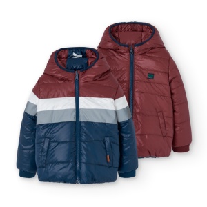 Geaca baiat reversibila, impermeabila, thermo, grena, brand Boboli - Img 2