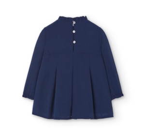 Rochie elegant fetite 1-8 ani, chifon, imprimeu floral, navy, brand Boboli - Img 2