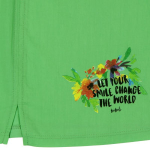 Tricou maneca scurta cu broderie Boboli verde - Img 4