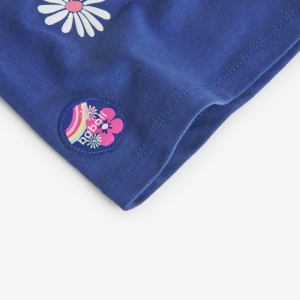 Top fete vara, bumbac better cotton, imprimeu floral, albastru indigo, Boboli - Img 5