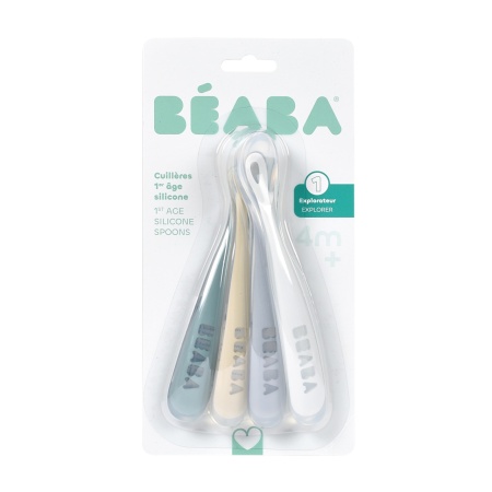 BEABA set od 4 ergonomične kašičice za bebe, galet - Img 4