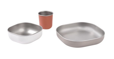 BEABA Set za jelo od nerđajućeg čelika - terracotta - Img 2