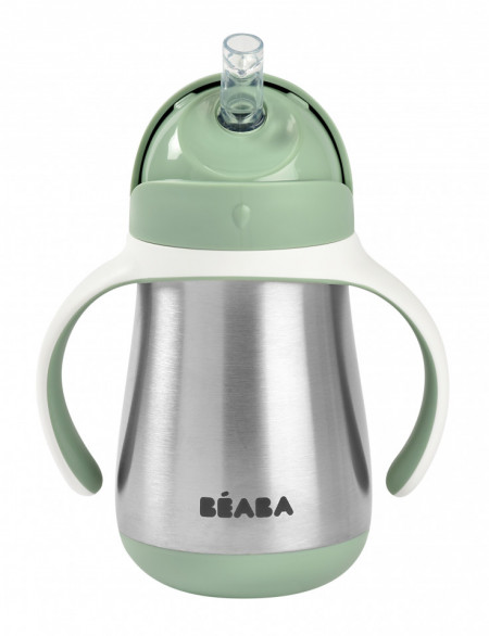 BEABA flašica nerđajući čelik sa slamčicom 250ml, s.green - Img 4