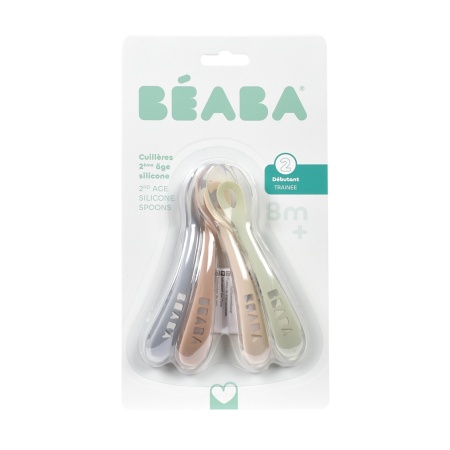 BEABA set od 4 ergonomične kašičice za učenje, Natural - Img 3