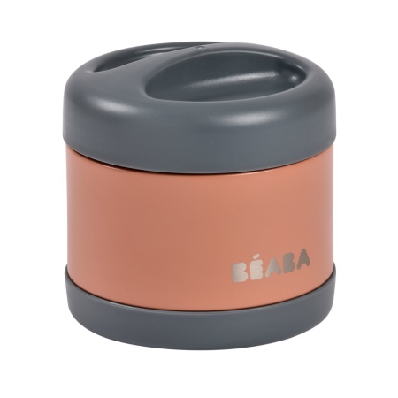 BEABA termo posuda od nerđajućeg čelika 500ml, grey/terracotta - Img 2