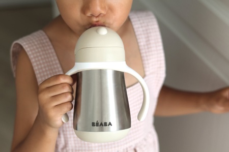 BEABA flašica nerđajući čelik sa slamčicom 250ml, clay - Img 3