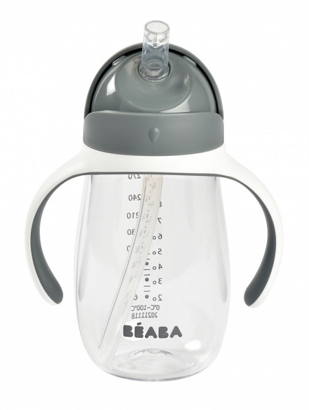 BEABA flašica sa slamčicom 300ml, mineral grey - Img 4