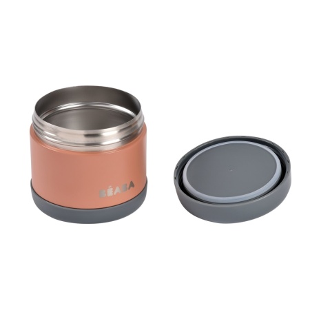 BEABA termo posuda od nerđajućeg čelika 500ml, grey/terracotta - Img 5