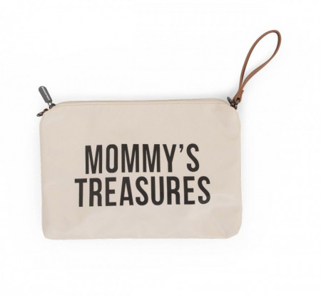 MOMMY'S TREASURES CLUTCH - OFF WHITE BLACK