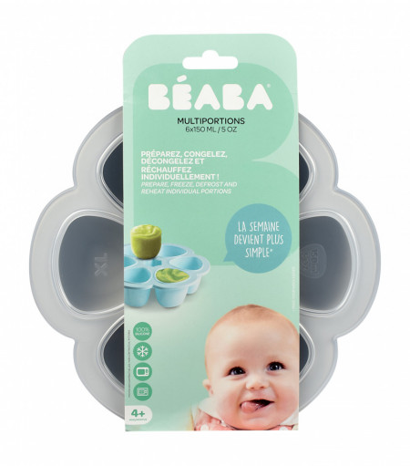 BEABA višenamenska silikonska posuda 6x150ml, light mist - Img 4
