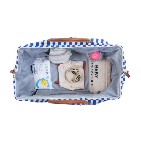 MOMMY BAG BIG, Stripes - Electric Blue/Light Blue - Img 6