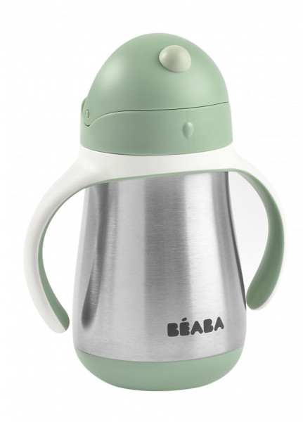 BEABA flašica nerđajući čelik sa slamčicom 250ml, s.green - Img 2