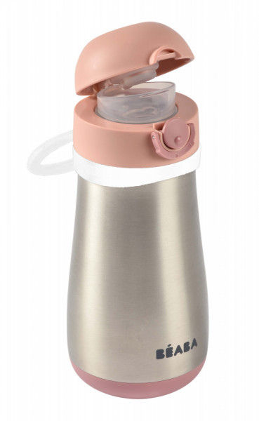 BEABA termo flašica od nerđajućeg čelika 350ml, old pink - Img 2